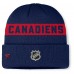 Шапка Montreal Canadiens Fanatics Navy Authentic Pro Rink Cuffed Knit