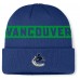Vancouver Canucks Fanatics Blue Authentic Pro Rink Cuffed Knit Hat