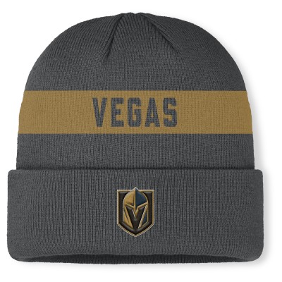 Шапка Vegas Golden Knights Fanatics Gray Authentic Pro Rink Cuffed Knit