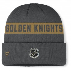 Шапка Vegas Golden Knights Fanatics Gray Authentic Pro Rink Cuffed Knit