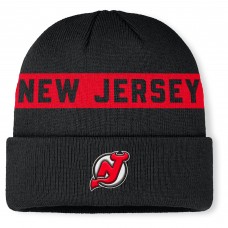 Шапка New Jersey Devils Fanatics Black Authentic Pro Rink Cuffed Knit