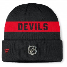 Шапка New Jersey Devils Fanatics Black Authentic Pro Rink Cuffed Knit