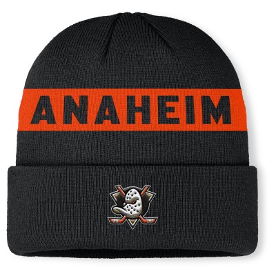 Шапка Anaheim Ducks Fanatics Black Authentic Pro Rink Cuffed Knit