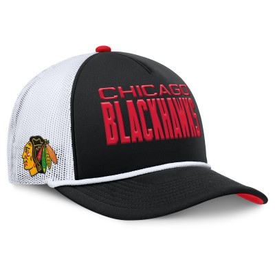 Бейсболка Chicago Blackhawks Fanatics Black/White Authentic Pro Rink A-Frame