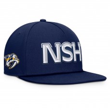 Nashville Predators Fanatics Navy Authentic Pro Rink Team Code Snapback Hat