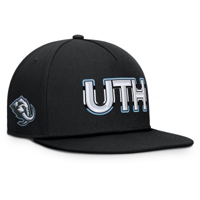 Utah Mammoth Fanatics Black Authentic Pro Rink Team Code Snapback Hat