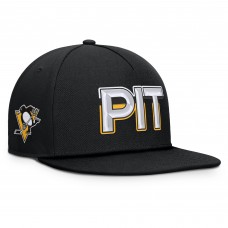 Бейсболка Pittsburgh Penguins Fanatics Black Authentic Pro Rink Team Code