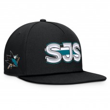 Бейсболка San Jose Sharks Fanatics Black Authentic Pro Rink Team Code