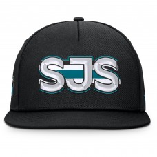 Бейсболка San Jose Sharks Fanatics Black Authentic Pro Rink Team Code