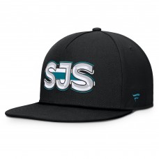 Бейсболка San Jose Sharks Fanatics Black Authentic Pro Rink Team Code