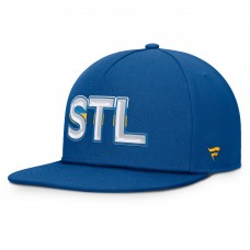 St. Louis Blues Fanatics Blue Authentic Pro Rink Team Code Snapback Hat