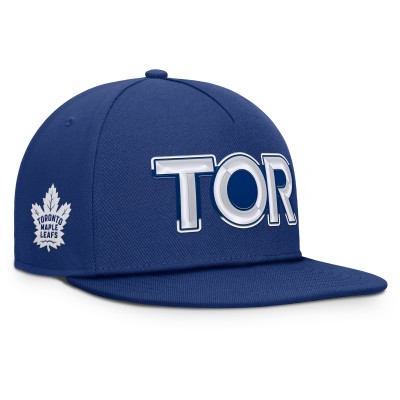 Toronto Maple Leafs Fanatics Blue Authentic Pro Rink Team Code Snapback Hat