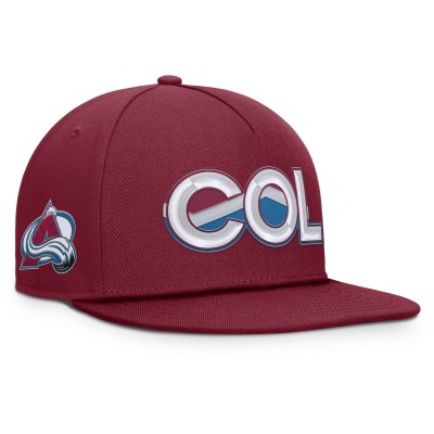Бейсболка Colorado Avalanche Fanatics Burgundy Authentic Pro Rink Team Code