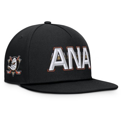 Бейсболка Anaheim Ducks Fanatics Black Authentic Pro Rink Team Code
