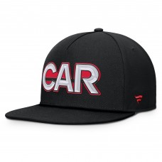 Carolina Hurricanes Fanatics Black Authentic Pro Rink Team Code Snapback Hat
