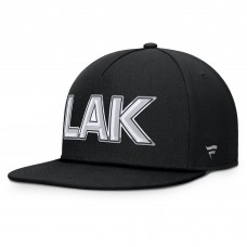 Los Angeles Kings Fanatics Black Authentic Pro Rink Team Code Snapback Hat