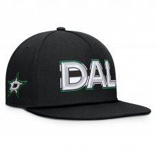 Dallas Stars Fanatics Black Authentic Pro Rink Team Code Snapback Hat