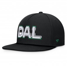 Dallas Stars Fanatics Black Authentic Pro Rink Team Code Snapback Hat