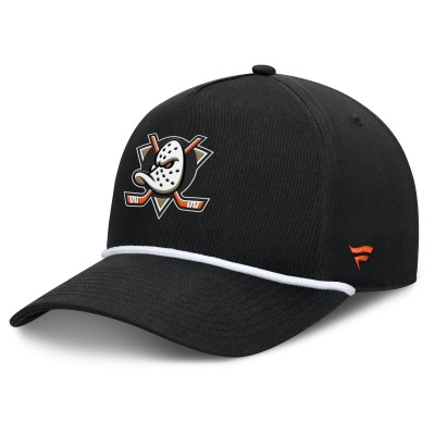 Бейсболка Anaheim Ducks Fanatics Black Authentic Pro Rink Roper A-Frame