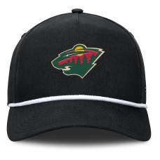 Бейсболка Minnesota Wild Fanatics Black Authentic Pro Rink Roper A-Frame