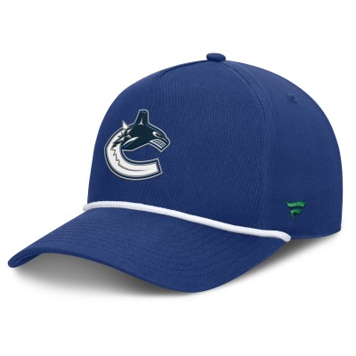 Бейсболка Vancouver Canucks Fanatics Blue Authentic Pro Rink Roper A-Frame