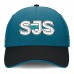 Бейсболка San Jose Sharks Fanatics Teal/Black Authentic Pro Rink Team Code