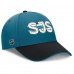 Бейсболка San Jose Sharks Fanatics Teal/Black Authentic Pro Rink Team Code