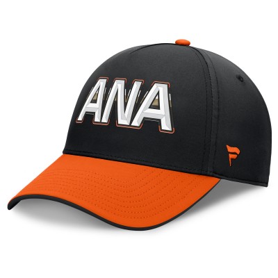 Бейсболка Anaheim Ducks Fanatics Black/Orange Authentic Pro Rink Team Code