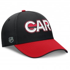 Бейсболка Carolina Hurricanes Fanatics Black/Red Authentic Pro Rink Team Code