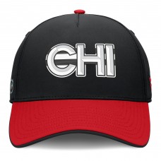 Бейсболка Chicago Blackhawks Fanatics Black/Red Authentic Pro Rink Team Code