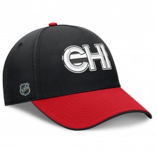 Бейсболка Chicago Blackhawks Fanatics Black/Red Authentic Pro Rink Team Code