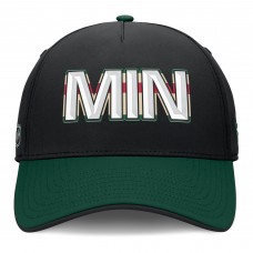 Бейсболка Minnesota Wild Fanatics Black/Green Authentic Pro Rink Team Code
