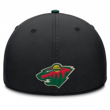 Бейсболка Minnesota Wild Fanatics Black/Green Authentic Pro Rink Team Code