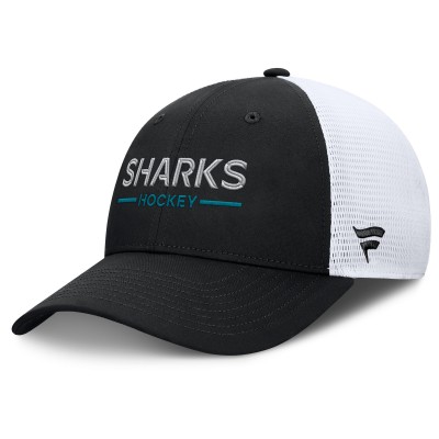Бейсболка San Jose Sharks Fanatics Black/White Authentic Pro Rink Lockup