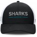 Бейсболка San Jose Sharks Fanatics Black/White Authentic Pro Rink Lockup