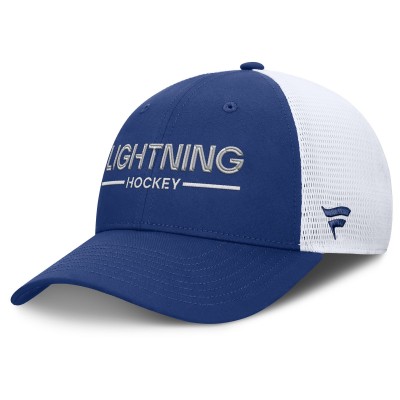 Бейсболка Tampa Bay Lightning Fanatics Blue/White Authentic Pro Rink Lockup