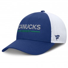 Бейсболка Vancouver Canucks Fanatics Blue/White Authentic Pro Rink Lockup