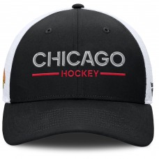 Бейсболка Chicago Blackhawks Fanatics Black/White Authentic Pro Rink Lockup Бейсболка Chicago Blackhawks Fanatics Black/White Authentic Pro Rink Lockup