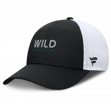 Бейсболка Minnesota Wild Fanatics Black/White Authentic Pro Rink Lockup