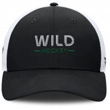 Бейсболка Minnesota Wild Fanatics Black/White Authentic Pro Rink Lockup