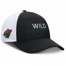 Бейсболка Minnesota Wild Fanatics Black/White Authentic Pro Rink Lockup
