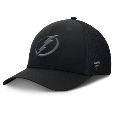 Бейсболка Tampa Bay Lightning Fanatics Black Authentic Pro Road