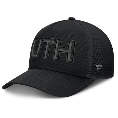 Бейсболка Utah Mammoth Fanatics Black Authentic Pro Road Team Code Trucker