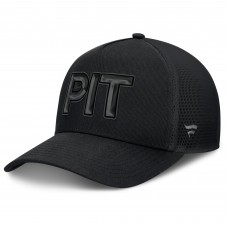 Бейсболка Pittsburgh Penguins Fanatics Black Authentic Pro Road Team Code Trucker