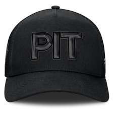 Бейсболка Pittsburgh Penguins Fanatics Black Authentic Pro Road Team Code Trucker