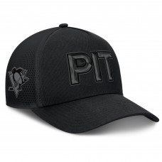 Бейсболка Pittsburgh Penguins Fanatics Black Authentic Pro Road Team Code Trucker