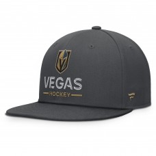 Бейсболка Vegas Golden Knights Fanatics Charcoal Authentic Pro Rink Lockup