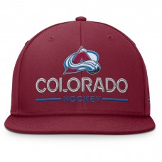 Бейсболка Colorado Avalanche Fanatics Burgundy Authentic Pro Rink Lockup