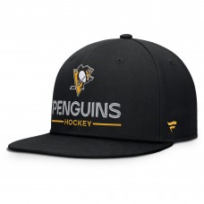 Бейсболка Pittsburgh Penguins Fanatics Black Authentic Pro Rink Lockup