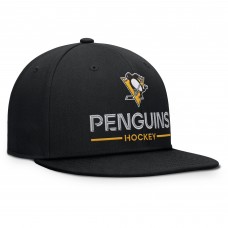 Бейсболка Pittsburgh Penguins Fanatics Black Authentic Pro Rink Lockup